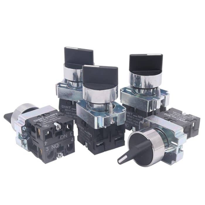 Kraftübertragungsschalter, kurzer Griff, Hauptknopf, 22 mm, CHINT NP2-BD21 2 Gear Self-locking 1NO, CHINT NP2-BD25 2 Gear Self-locking 1NO+1NC, CHINT NP2-BD23 2 Gear Self-locking 2NO, CHINT NP2-BD33 3 Gear Self-locking 2NO... – Bild 2