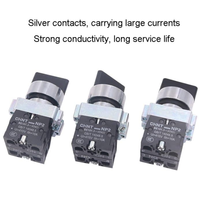 Kraftübertragungsschalter, kurzer Griff, Hauptknopf, 22 mm, CHINT NP2-BD21 2 Gear Self-locking 1NO, CHINT NP2-BD25 2 Gear Self-locking 1NO+1NC, CHINT NP2-BD23 2 Gear Self-locking 2NO, CHINT NP2-BD33 3 Gear Self-locking 2NO... – Bild 6