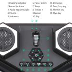 G6008 Desktop-Schlagzeug mit Sound, tragbares Lithium-Schlagzeug, Bluetooth-Übungstrommel für Kinder – Bild 7