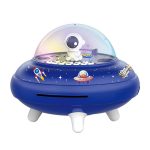 UFO Fliegende Untertasse Spardose Spielzeug Kinder Astronaut Intelligente Simulation Spardose, 19.6 x 13.7 x 19.6cm