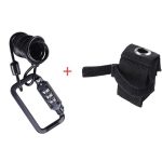 Universelles Sicherheitscode-Drahtseil-Helmschloss für Motorräder und Fahrräder, Black, Black+Storage Bag – Bild 11
