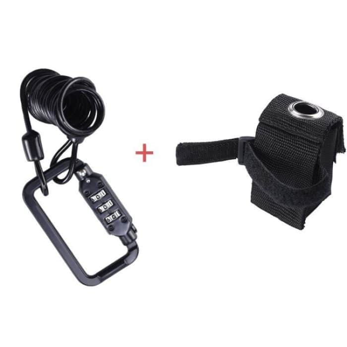 Universelles Sicherheitscode-Drahtseil-Helmschloss für Motorräder und Fahrräder, Black, Black+Storage Bag – Bild 11