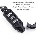 Universelles Sicherheitscode-Drahtseil-Helmschloss für Motorräder und Fahrräder, Black, Black+Storage Bag – Bild 6