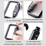 Universelles Sicherheitscode-Drahtseil-Helmschloss für Motorräder und Fahrräder, Black, Black+Storage Bag – Bild 8