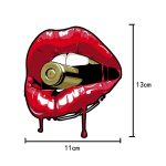 Lippen-Autoaufkleber, Karosserie-Stoßstangen-Kratzaufkleber, 13x11cm, 20x19cm – Bild 5