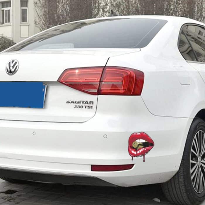 Lippen-Autoaufkleber, Karosserie-Stoßstangen-Kratzaufkleber, 13x11cm, 20x19cm – Bild 4