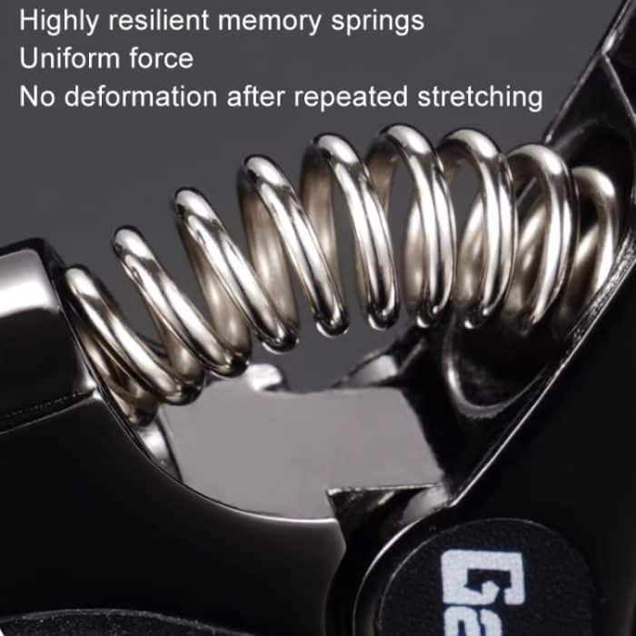 Galux GC501A Pitch-Clip für Akustikgitarre, Folk-Ukulele, Metall-Clip mit Aufbewahrungstasche, Black, Silver, Fantasy Color, Dark Wood Pattern – Bild 8