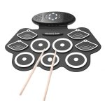 W562 Verdicktes 7-Trommel-Set aus Silikon, handgerollte Trommeln, Jazz-Trommeln, Percussion-Instrumente, elektronische Trommeln