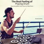 W562 Verdicktes 7-Trommel-Set aus Silikon, handgerollte Trommeln, Jazz-Trommeln, Percussion-Instrumente, elektronische Trommeln – Bild 11