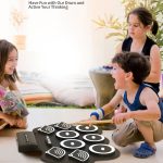 W562 Verdicktes 7-Trommel-Set aus Silikon, handgerollte Trommeln, Jazz-Trommeln, Percussion-Instrumente, elektronische Trommeln – Bild 12