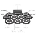 W562 Verdicktes 7-Trommel-Set aus Silikon, handgerollte Trommeln, Jazz-Trommeln, Percussion-Instrumente, elektronische Trommeln – Bild 4
