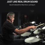 W562 Verdicktes 7-Trommel-Set aus Silikon, handgerollte Trommeln, Jazz-Trommeln, Percussion-Instrumente, elektronische Trommeln – Bild 8