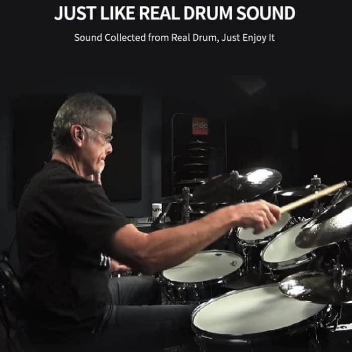 W562 Verdicktes 7-Trommel-Set aus Silikon, handgerollte Trommeln, Jazz-Trommeln, Percussion-Instrumente, elektronische Trommeln – Bild 8