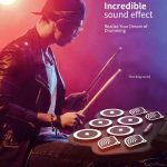 W562 Verdicktes 7-Trommel-Set aus Silikon, handgerollte Trommeln, Jazz-Trommeln, Percussion-Instrumente, elektronische Trommeln – Bild 9