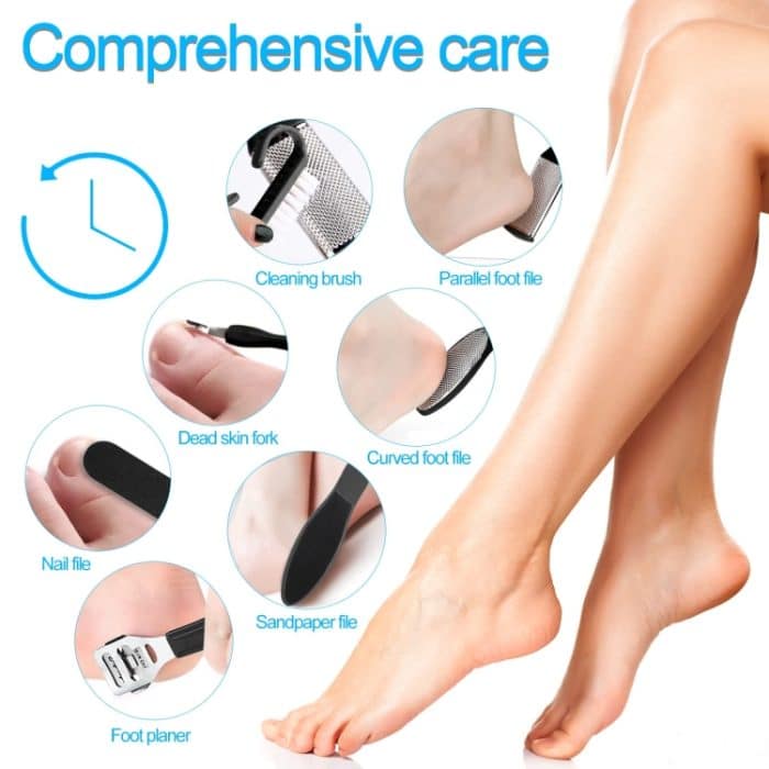 10-in-1 Fußfeilen-Reinigungs-Werkzeugset, Fußpflege-Pediküre-Werkzeug-Set – Bild 5