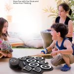 W362 Silikon-Doppelhorn, handgerollte Trommeln, Fußpedal, Percussion, 7 Trommel-Kits, elektronische Trommeln – Bild 12