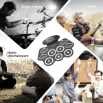 W362 Silikon-Doppelhorn, handgerollte Trommeln, Fußpedal, Percussion, 7 Trommel-Kits, elektronische Trommeln – Bild 13