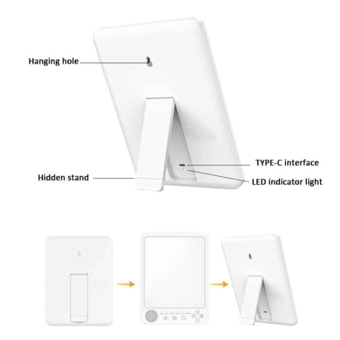 Simulierte Sonnenlichtlampe, weiße Geräusche, Maschine, trauriges Therapielicht mit Timer – Bild 4