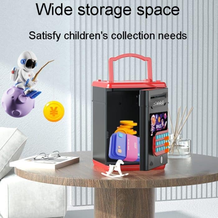Space Astronaut Fingerabdruck Spardose Kinder Musik Passwort Spardose Spielzeug, 13.5 x 12.3 x 19.5cm – Bild 6