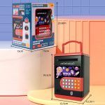 Space Astronaut Fingerabdruck Spardose Kinder Musik Passwort Spardose Spielzeug, 13.5 x 12.3 x 19.5cm – Bild 9