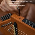 DONNER Smart Headless Silent Guitar Travel Tragbare abnehmbare Akustikgitarre, Maple, Maple Model Black, Mahogany, Mahogany Sunrise Color – Bild 4