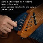 DONNER Smart Headless Silent Guitar Travel Tragbare abnehmbare Akustikgitarre, Maple, Maple Model Black, Mahogany, Mahogany Sunrise Color – Bild 5