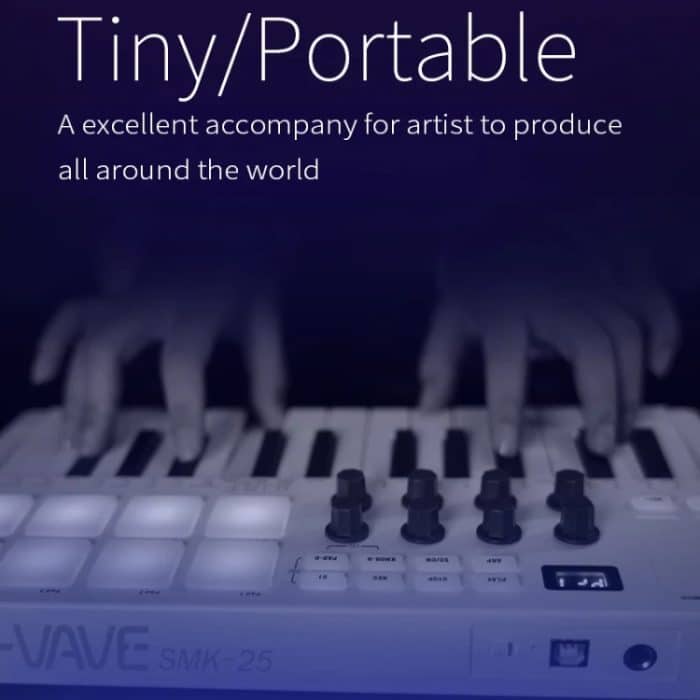 M-VAVE SMK-25 USB-MIDI-Keyboard-Controller mit 8 Back-Drum-Pads, M-VAVE SMK-25 – Bild 6