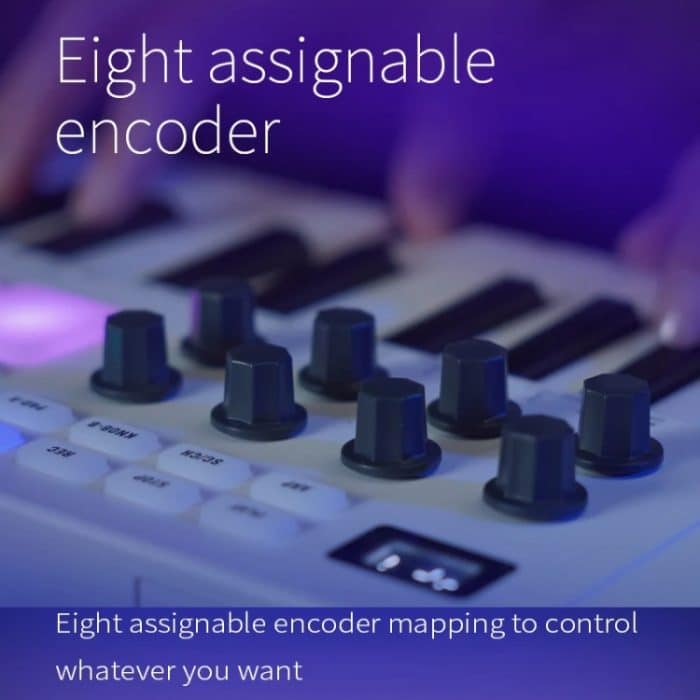 M-VAVE SMK-25 USB-MIDI-Keyboard-Controller mit 8 Back-Drum-Pads, M-VAVE SMK-25 – Bild 9