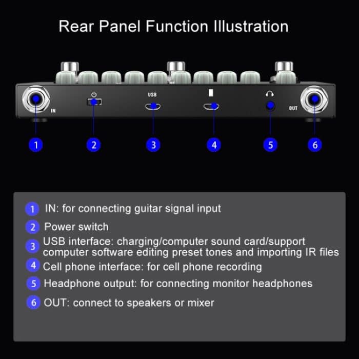 M-VAVE Cube Baby Gitarreneffektgerät Gitarrenzubehör – Bild 6
