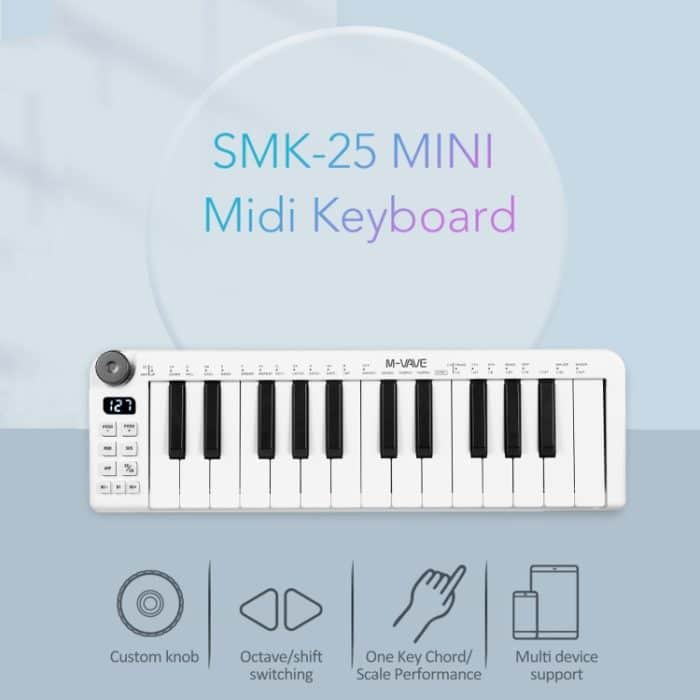 M-VAVE SKM-25MINI Digitales elektronisches Klavier, 25 Tasten, Musikinstrument, MIDI-Tastatur-Controller – Bild 6