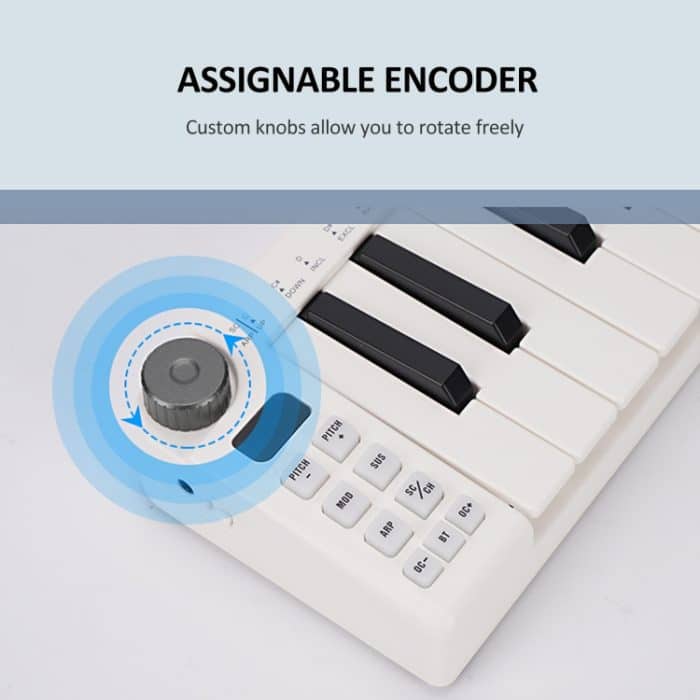 M-VAVE SKM-25MINI Digitales elektronisches Klavier, 25 Tasten, Musikinstrument, MIDI-Tastatur-Controller – Bild 7