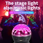 Home LED Magic Ball Lights Bounce Ambient Lamps Room Sound Lights Balls, Charging Model Black, Charging Model White, Plug-in Model Black, Plug-in Model White – Bild 6