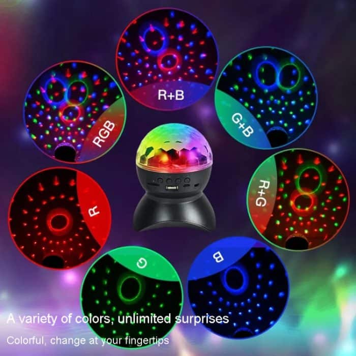 Home LED Magic Ball Lights Bounce Ambient Lamps Room Sound Lights Balls, Charging Model Black, Charging Model White, Plug-in Model Black, Plug-in Model White – Bild 9