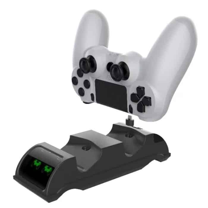 Für PS4 Slim / Pro Gamepad Docking Ladegerät Controller Dual Ladegerät mit Display Lichter, For PS4 (Black), For PS4 (White) – Bild 2