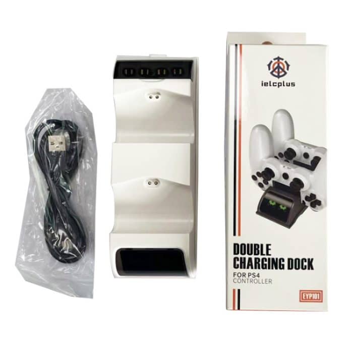 Für PS4 Slim / Pro Gamepad Docking Ladegerät Controller Dual Ladegerät mit Display Lichter, For PS4 (Black), For PS4 (White) – Bild 6