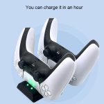 Für PS5 Controller Dock Ladegerät Gamepad Dual Port Schnellladegerät, For PS5 (White), For PS5 (Black) – Bild 6