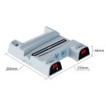 DOBE Für PS5 Gamepad Multifunktions-Dual-Ladegerät Lüfterbasis mit Festplatten-Organizer – Bild 3