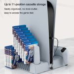 DOBE Für PS5 Gamepad Multifunktions-Dual-Ladegerät Lüfterbasis mit Festplatten-Organizer – Bild 10