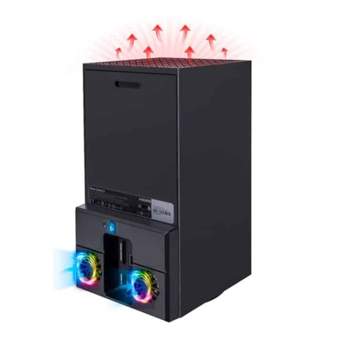 Für Xbox Series X Konsolenlüfter mit LED-Leuchten, hinterer Lüfterkühler – Bild 6