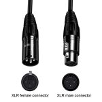 JINGHUA Mikrofonkabel, XLR-Stecker auf Buchse, symmetrisches Kabel, Mischpult, Verstärker, Audiokabel, 1.5M, 3M, 5M, 10M – Bild 2