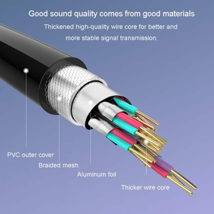 JINGHUA 3,5-mm-Stecker auf XLR-Buchse, Mikrofonkabel, Computer-Mixer-Audiokabel, 1.5m, 3m, 5m, 10m – Bild 6