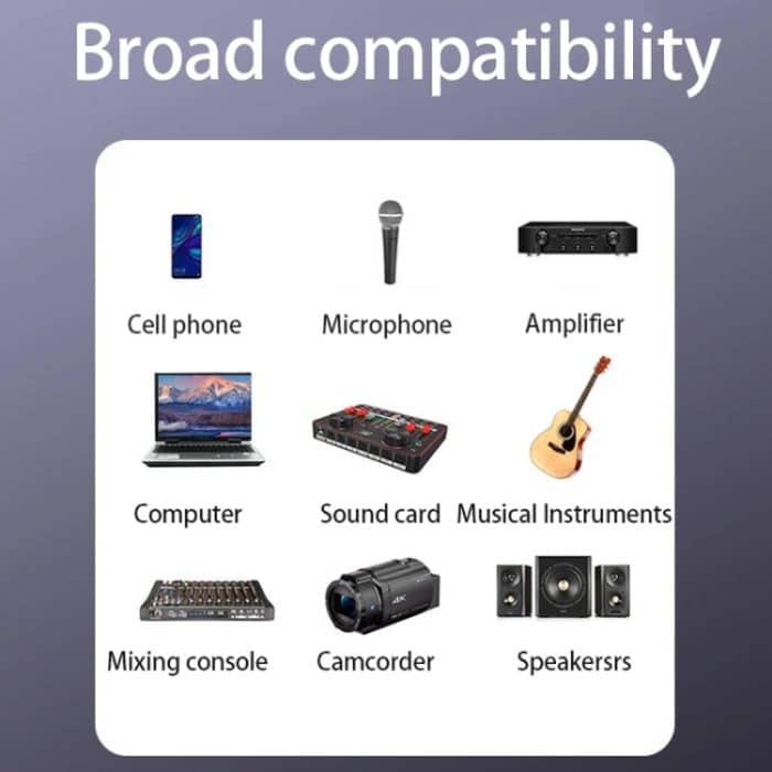 JINGHUA 3,5-mm-Stecker auf XLR-Buchse, Mikrofonkabel, Computer-Mixer-Audiokabel, 1.5m, 3m, 5m, 10m – Bild 8