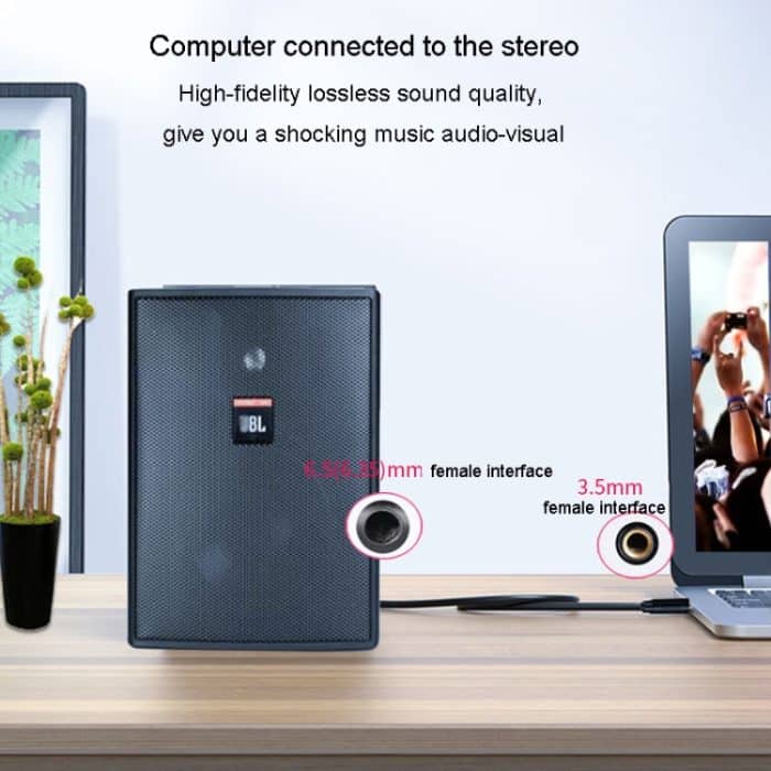 JINGHUA 3,5 mm bis 6,5 mm Audiokabel, Verstärker, Gitarre, 6,35 mm Kabel, 0.5m, 1.5m, 3m, 5m – Bild 9