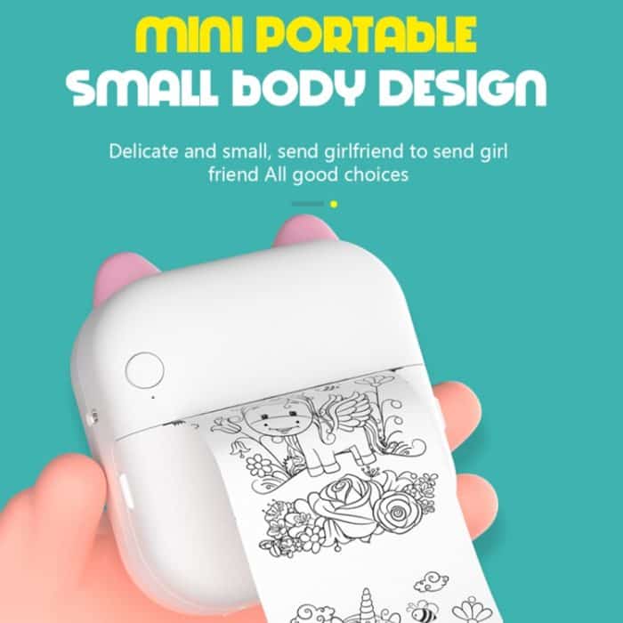 C26 Mini tragbarer Bluetooth-Fotoetiketten-Thermodrucker, Blue+1 Paper, Pink+1 Paper, Blue+5 Paper, Pink+5 Paper, Blue+5 Stickers, Pink+5 Stickers, Blue+10 Paper, Pink+10 Paper, Blue+5 Paper+5 Stickers+3 Color Paper, Pink+5 Paper+5 Stickers+3 Color Paper – Bild 6