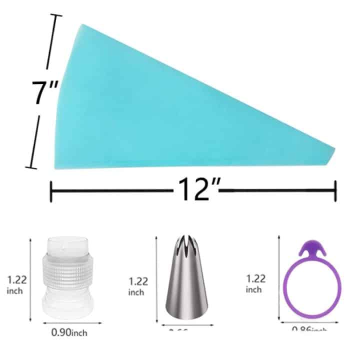 15-in-1 Silikon-Spritztüllen-Set für Creme-Spritzbeutel, Edelstahl-Kuchentüllen-Set, 15pcs /Set – Bild 2