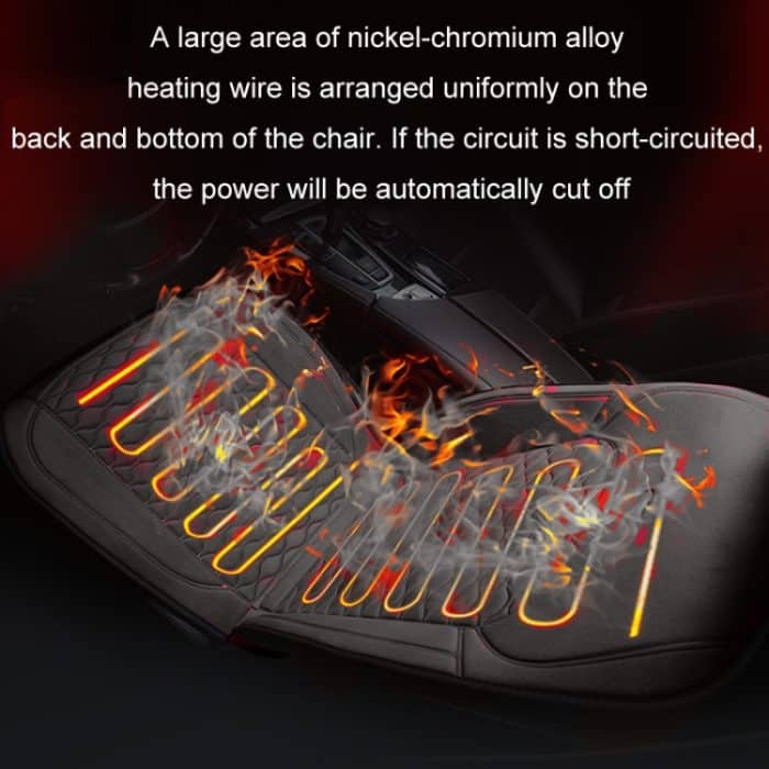 12V Auto Winter Elektrische Heizung Kurzes Plüsch Sitzkissen, Black, Beige, Gray, Brown – Bild 7