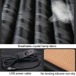 5V Auto-USB-Schnittstelle, elektrische Heizung, Sitzkissen, Coffee, Gray, Black, Classic Black – Bild 5