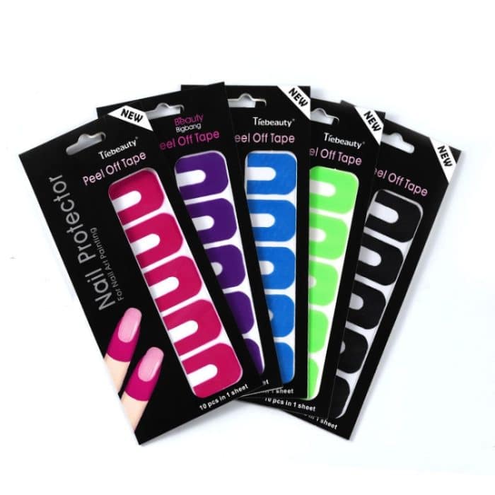 TBD0604303201A.jpg 10 Stück / Packung Nail Art Nagellack Anti-Spill U-förmige Aufkleber – Bild 1