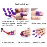 10 Stück / Packung Nail Art Nagellack Anti-Spill U-förmige Aufkleber – Bild 6