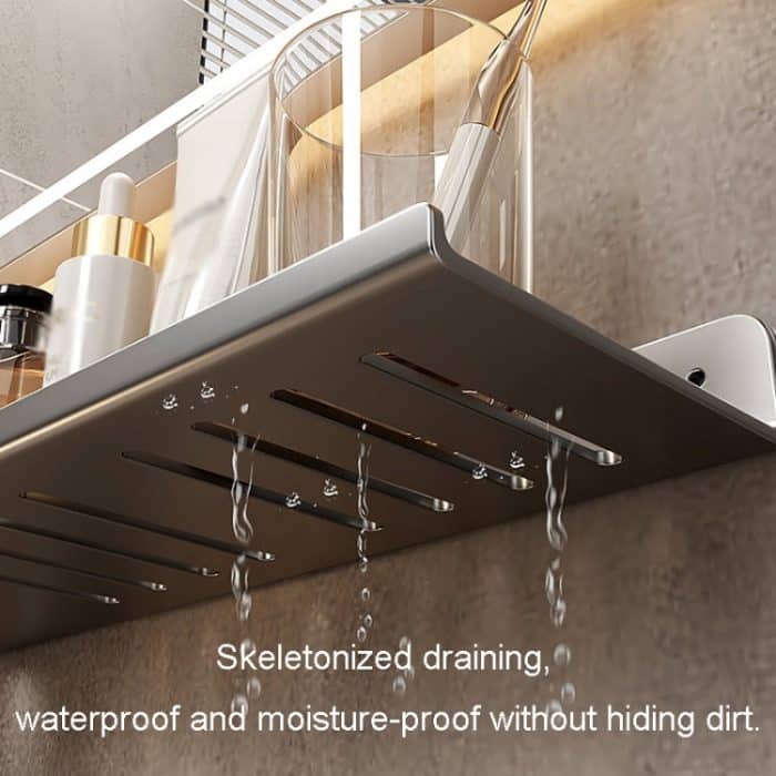 Wasserhahnregal für Zuhause, Badezimmer, Waschtischregal, kein Loch, Aufbewahrungsregal, 30cm (White), 40cm (White), 50cm (White), 30cm (Black), 40cm (Black), 50cm (Black), 30cm (Gray), 40cm (Gray), 50cm (Gray), 50cm U-shaped (White)... – Bild 7